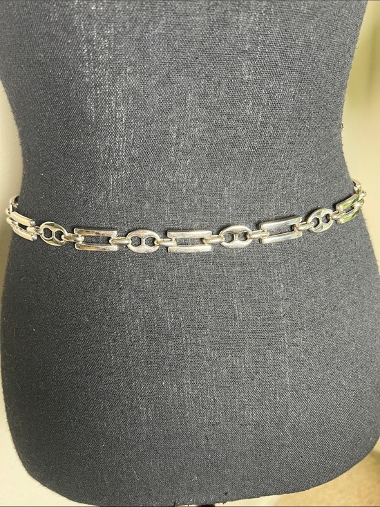 ESCADA Women’s Silver Tone Adjustable Chain Link Vintage Designer Belt main image 5
